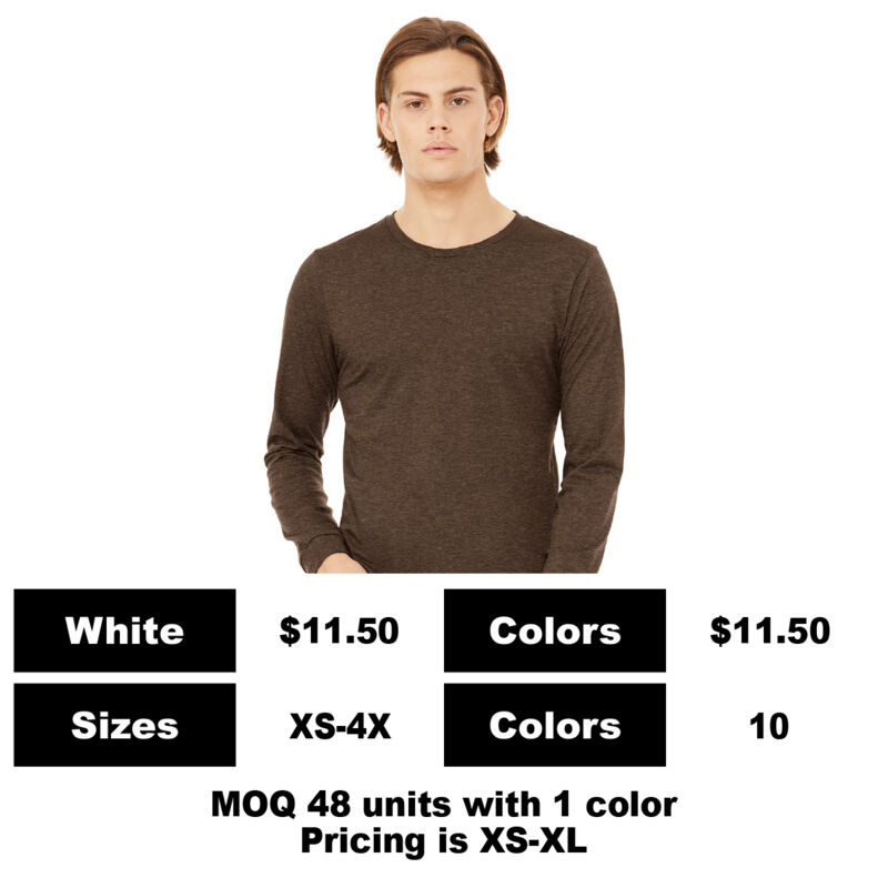 B3501CVC-P: Contrast Pocket 6.0 oz Cotton Pocket T-Shirt - 4.2 oz Blend Long Sleeve Pocket T-Shirt